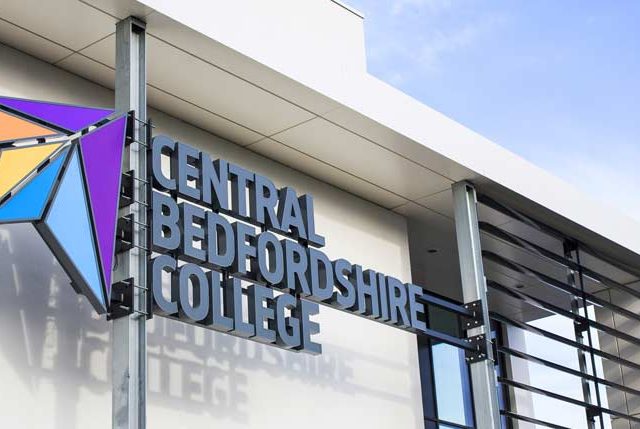 Central Beds College signage