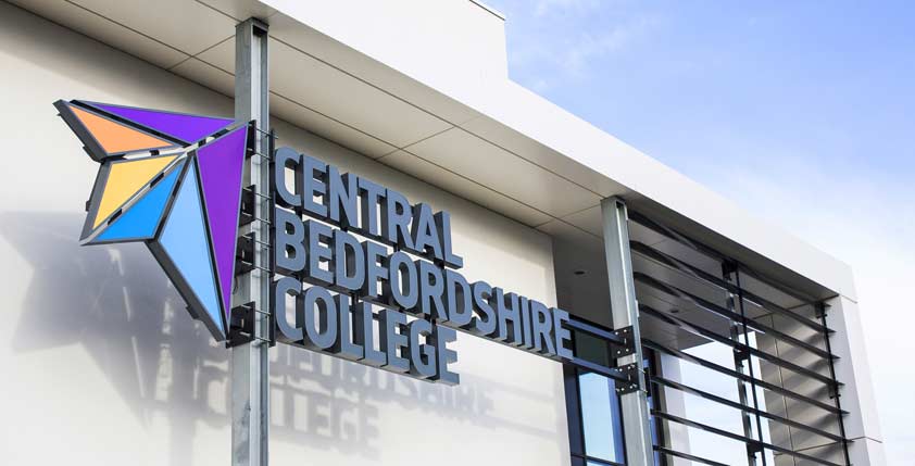 Central Beds College signage