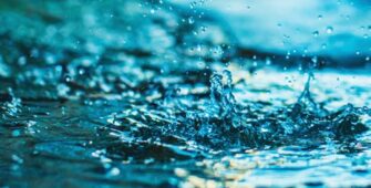 Banner image of water drop to represent flood risk assessment